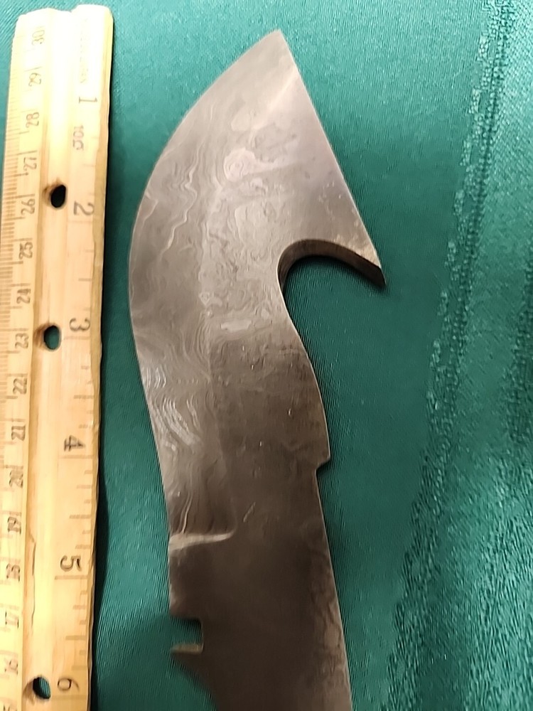 Damascus Steel Blank Blade Guthook