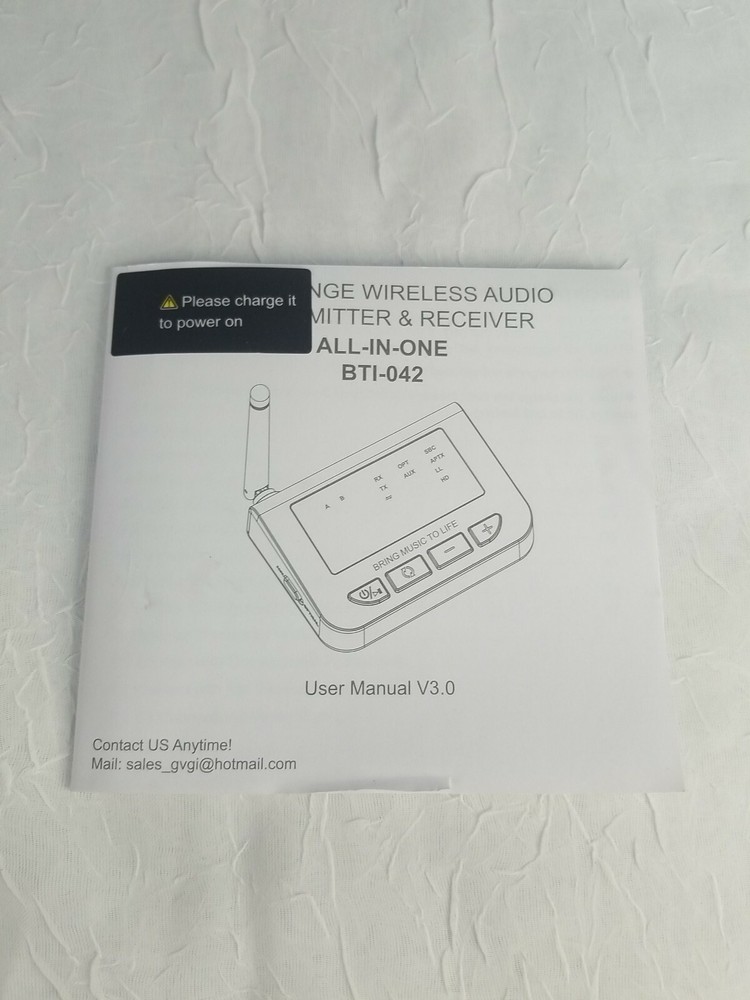 All-in-One Wireless Audio Receiver and Transmitter Long Range New