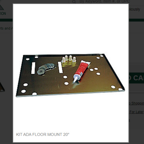 KIT ADA FLOOR MOUNT 20" #KADA-20