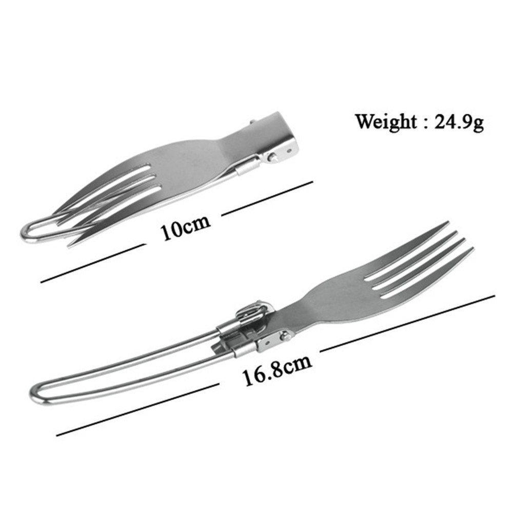 Multi-function Camping Cutlery Utensil Eating Folding Fork Spoon TOOL