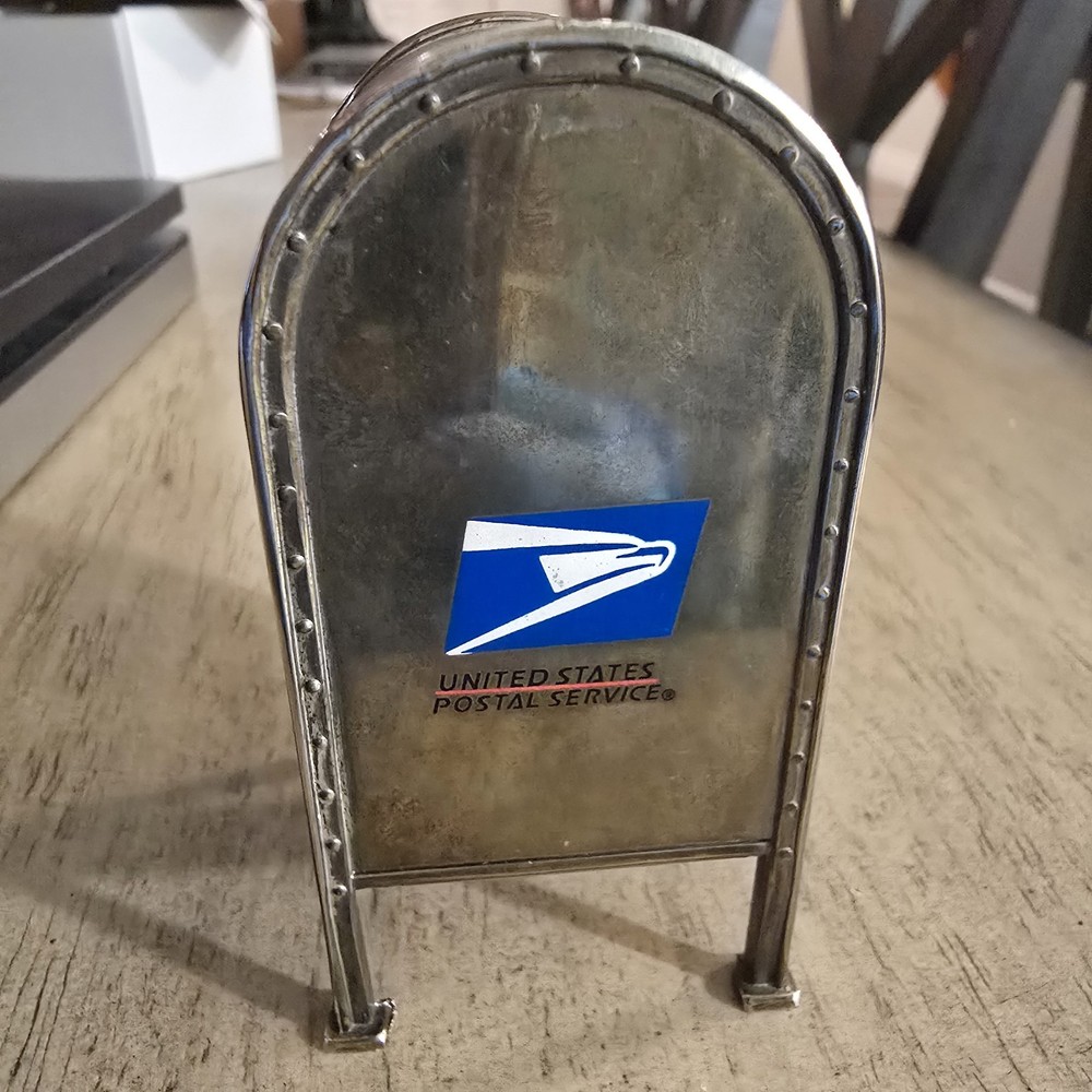 Vintage Godinger Silver Stamp Roll Dispenser Mini Postal Mailbox