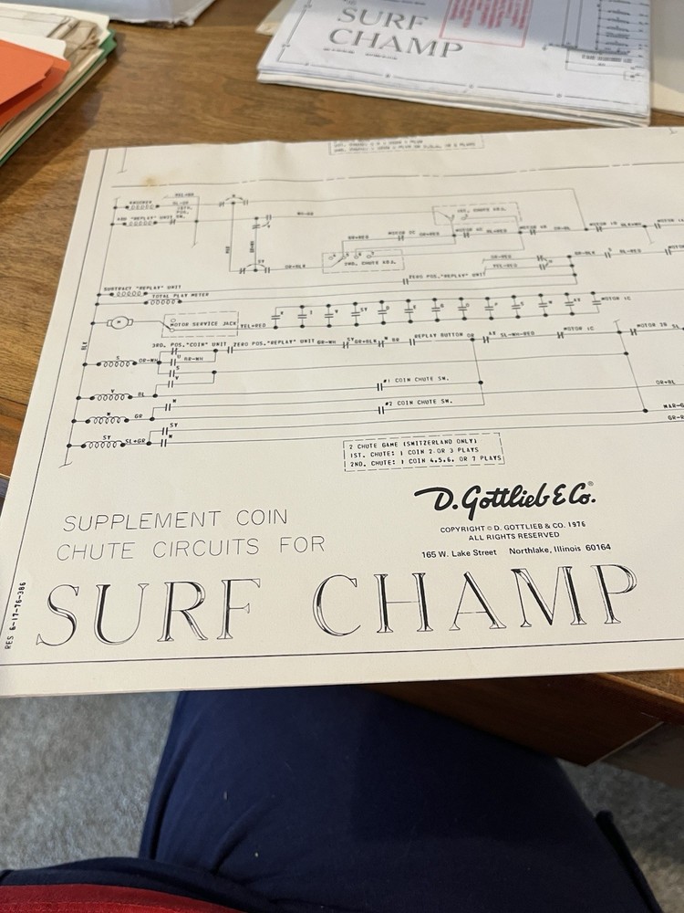 Surf Champ Pinball Manual & Schematic