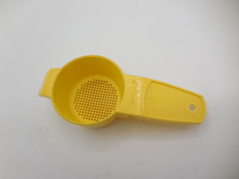 Vintage Tupperware Yellow Mini Sifter Tea Strainer Small Colander