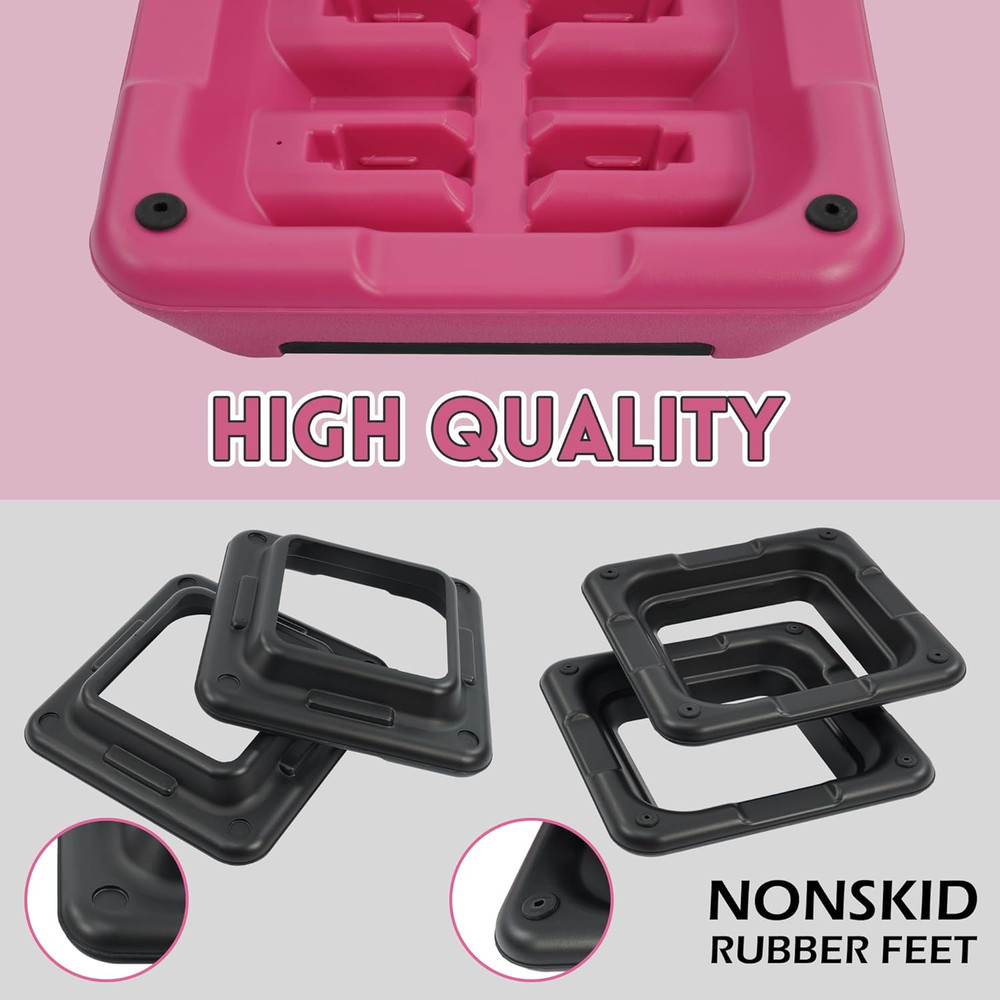 Step Aerobic Platform, Exercise Step with 5 Levels Adjustable Height, 4 Stackabl