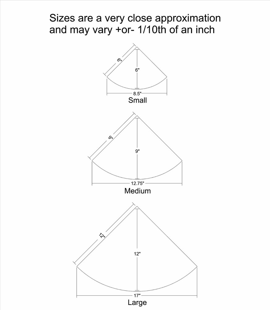 Farmhouse Style Round Front Corner Shelf Rustic Solid Pine Unfinished