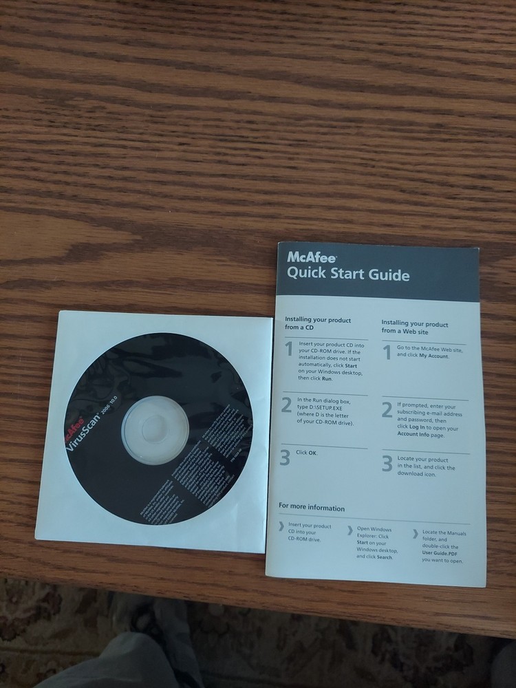 McAfee VirusScan 2006 for Microsoft Windows XP 2000 ME & 98 CD Rom Software