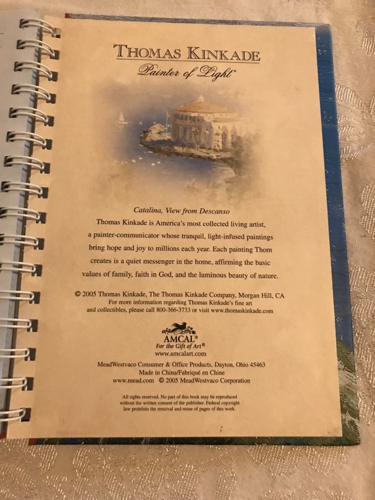 Thomas Kinkade Vintage 2009 journal book