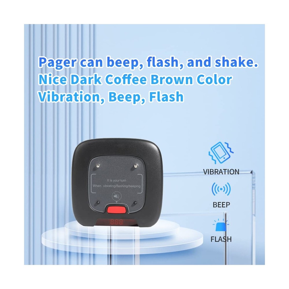 AGJ Restaurant Pager System Wireless Calling System 20 Pagers Beeper Buzzer G...