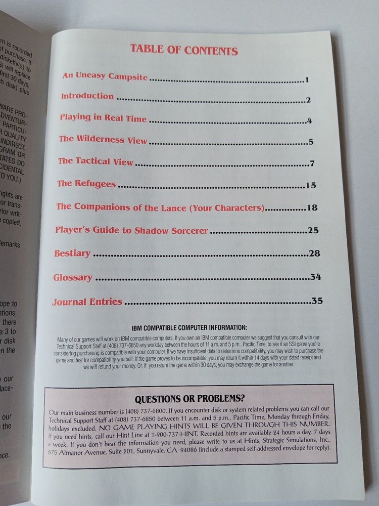 Amiga Advanced Dungeons & Dragons Shadow Sorcerer Computer Software Tested/Works