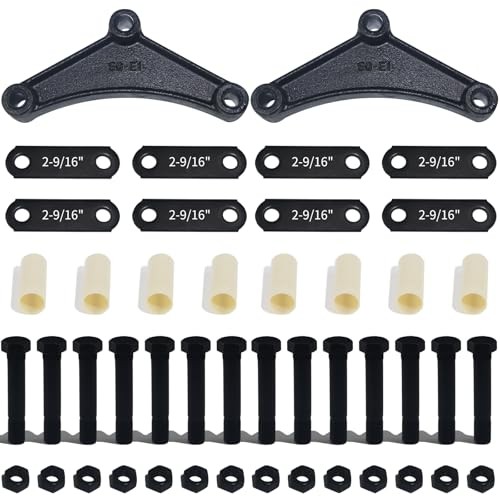 Trailer Shackle Kit,Single Trailer Axle Shackle Kit for Double Eye Spring