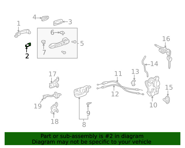 Genuine GM Handle Outside Front Seal 88974768