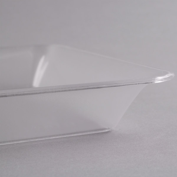 Fineline RC471.CL, 10" x 8" Clear Plastic Rectangular Cater Tray - 25/Case