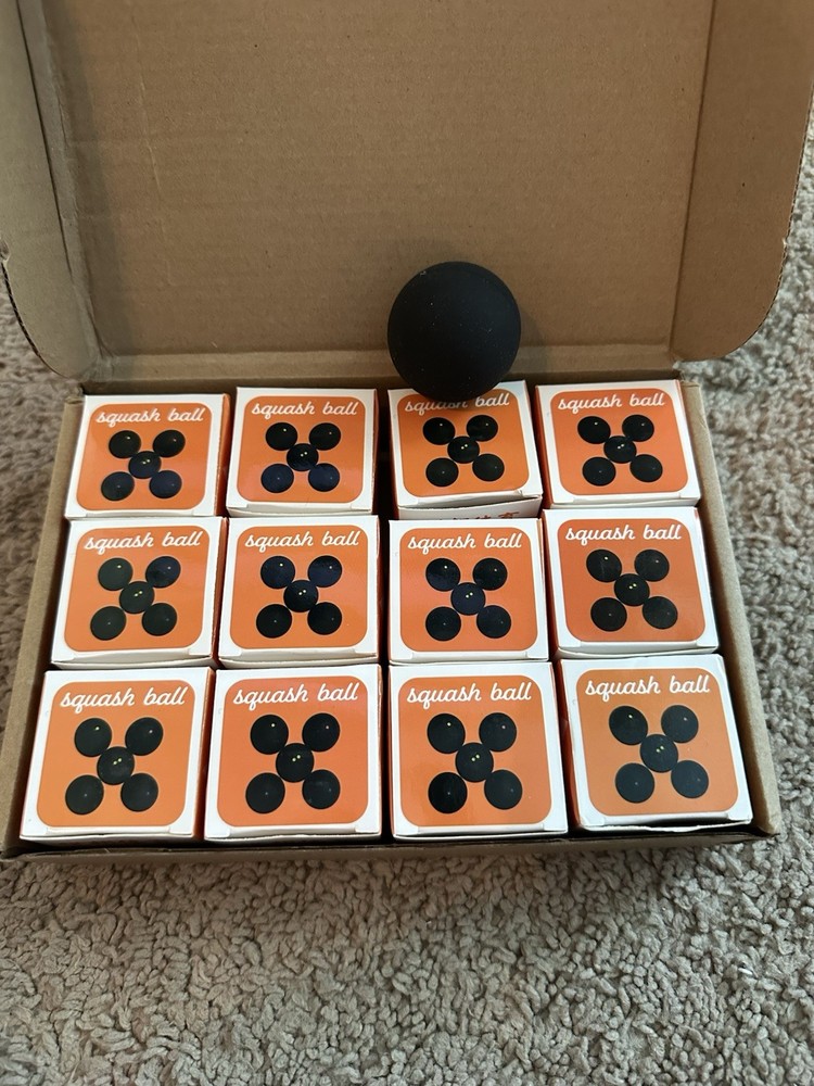 12pk Professional Squash Balls - Single Blue Dot