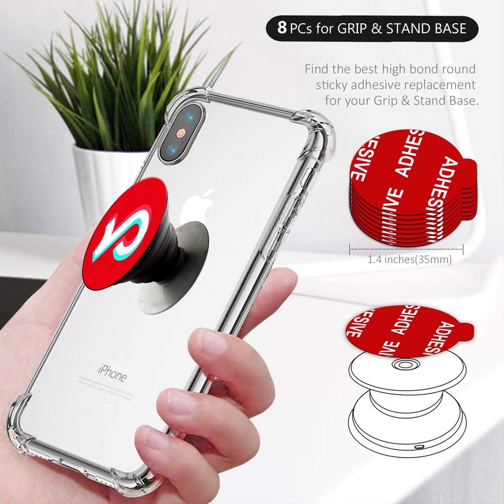 8 Pack Replacement Adhesive Pads for Pop Expanding Phone Stand and Socket
