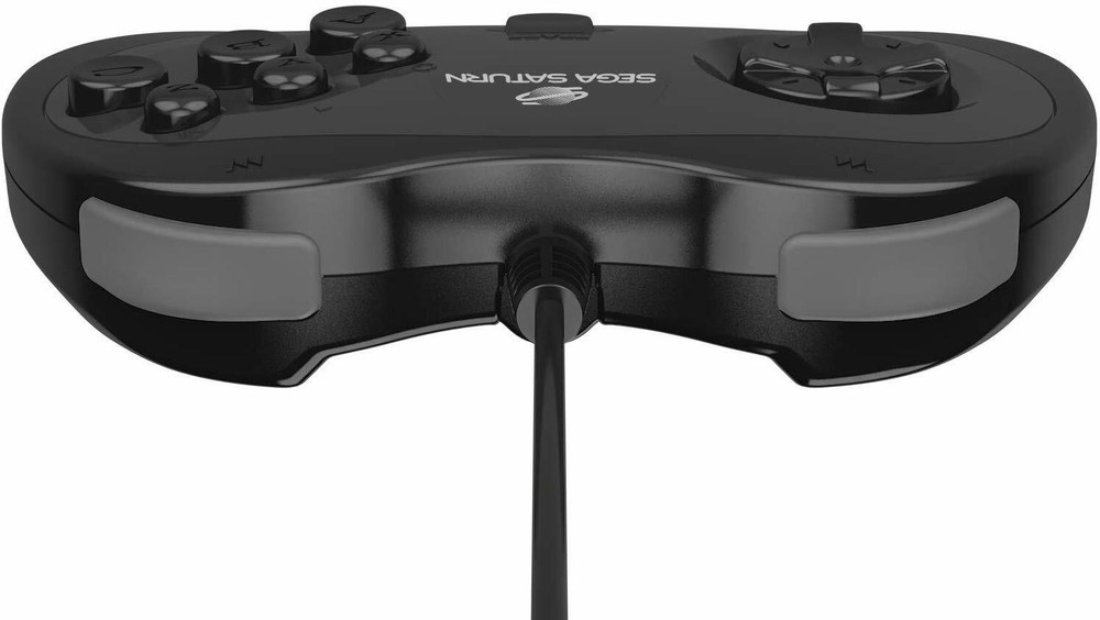 Retro-Bit Official Sega Saturn Controller Pad - Original Port - Black