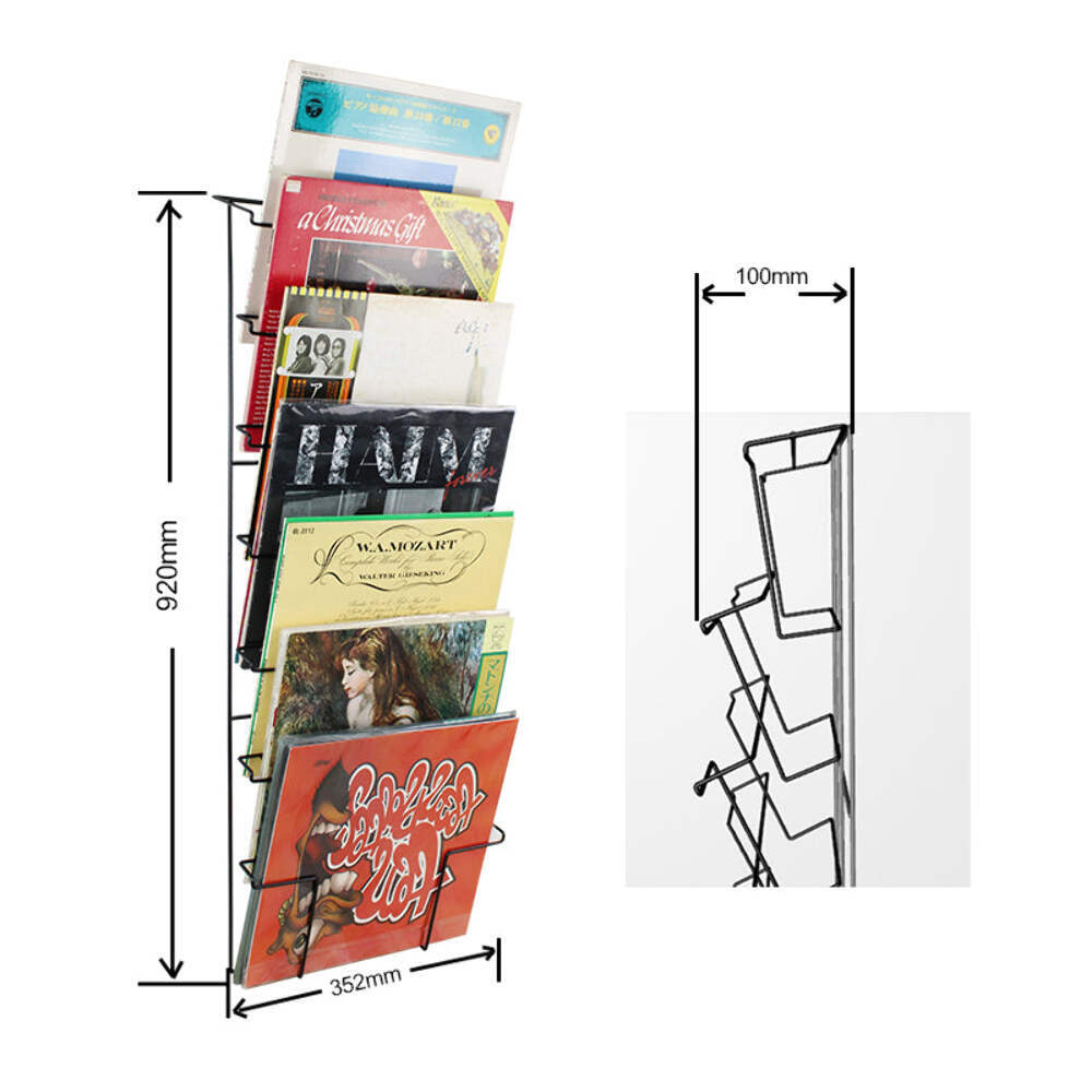 Wall Mount Vinyl Disc LP Record Wire Rack Holder