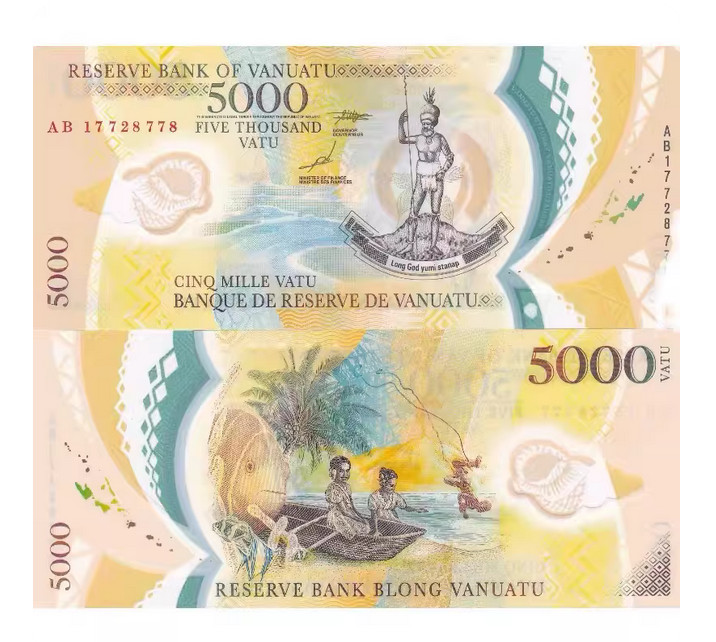 2017 Vanuatu 5000 Vatu P 19 UNC NEW Banknote
