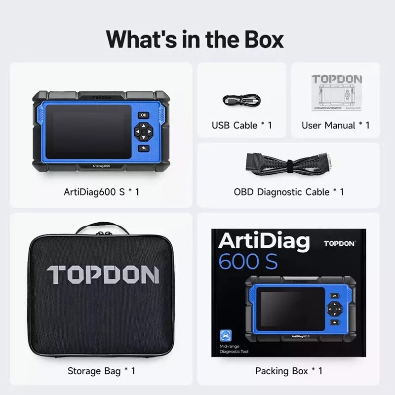 TOPDON AD600S AD600PRO OBD2 Scanner All System Diagnostic Tool Car Code Reader