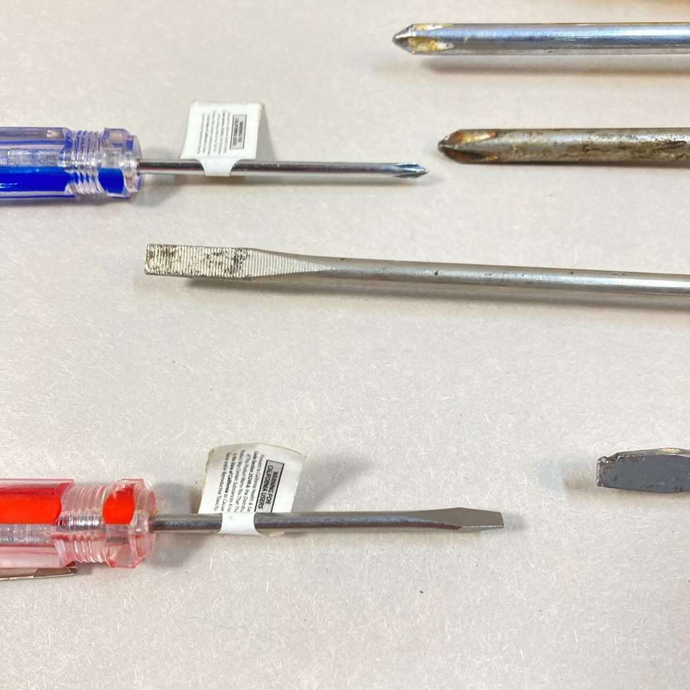 Screwdriver Lot 9 Pc 4 Phillips 5 Flat Slotted