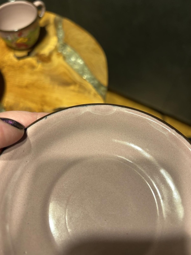 Vintage Hand-Painted Enamelware Dinnerware Set - Germany