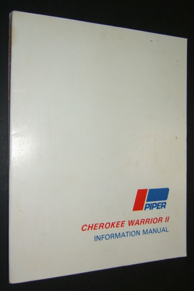 PIPER Cherokee Warrior II Information Manual
