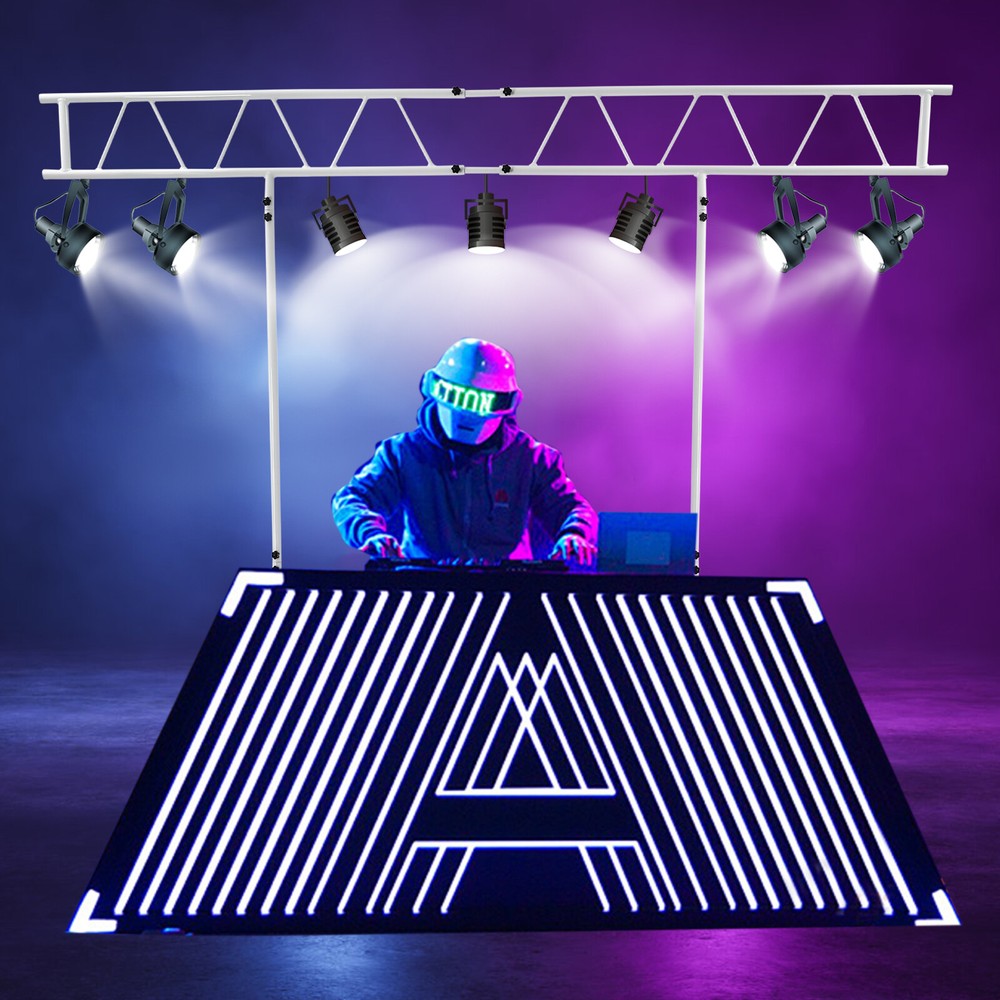 DJ Light Stand, 7×8ft Aluminum Truss System for Stage Lighting Setup