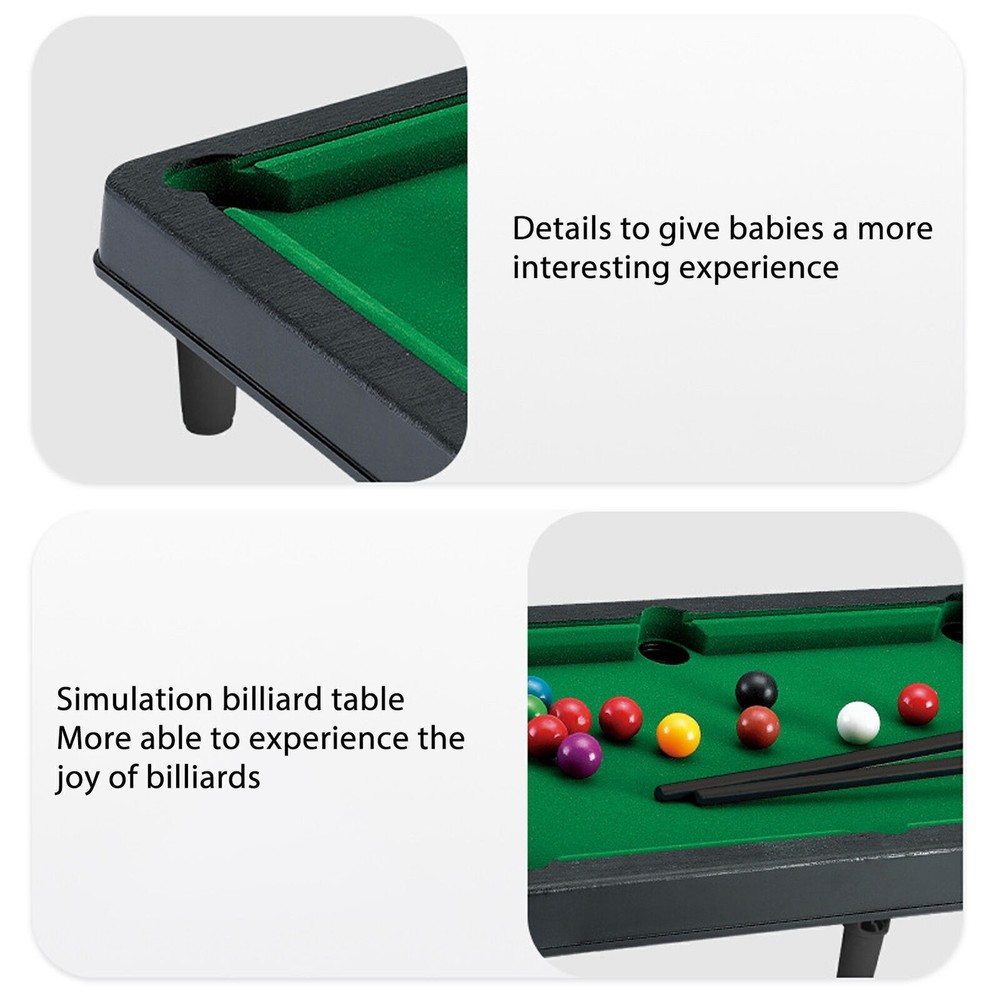 Mini Pool Table Interactive Simulation Miniature Billiard Pool Game Set