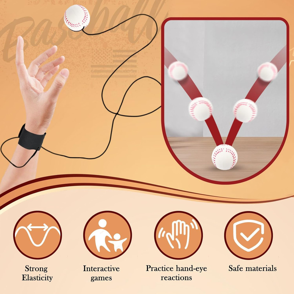 6/12/24 PCS Wrist Return Ball on a String 2.36 Rebound Return Sport Balls with E