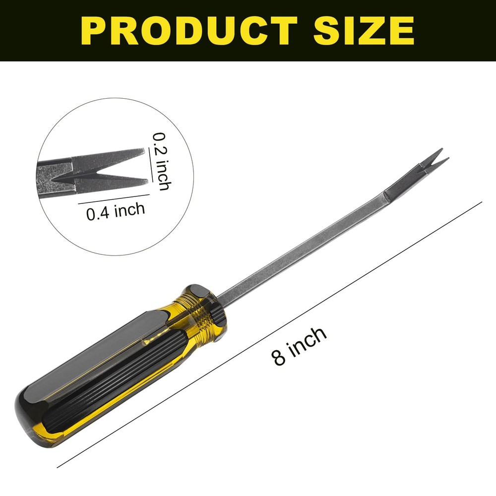 1 Pack Heavy Duty Staple Remover with Double Pronged Head, Tack Puller Indust...