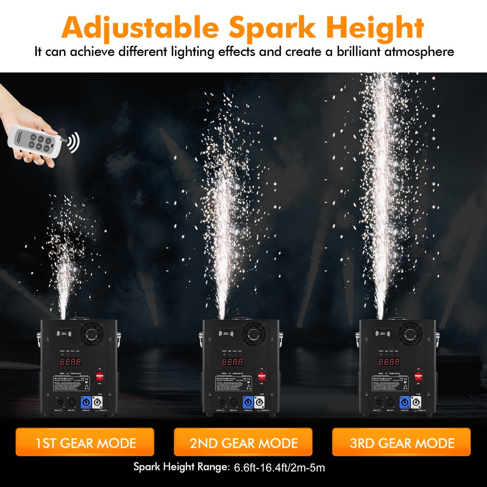750W Cold Spark Machine DMX Firework Stage Effect DJ Disco Event