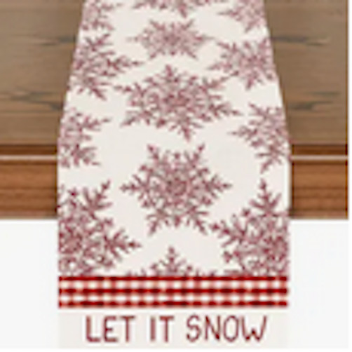 Let It Snow Table Runner 13"x72"