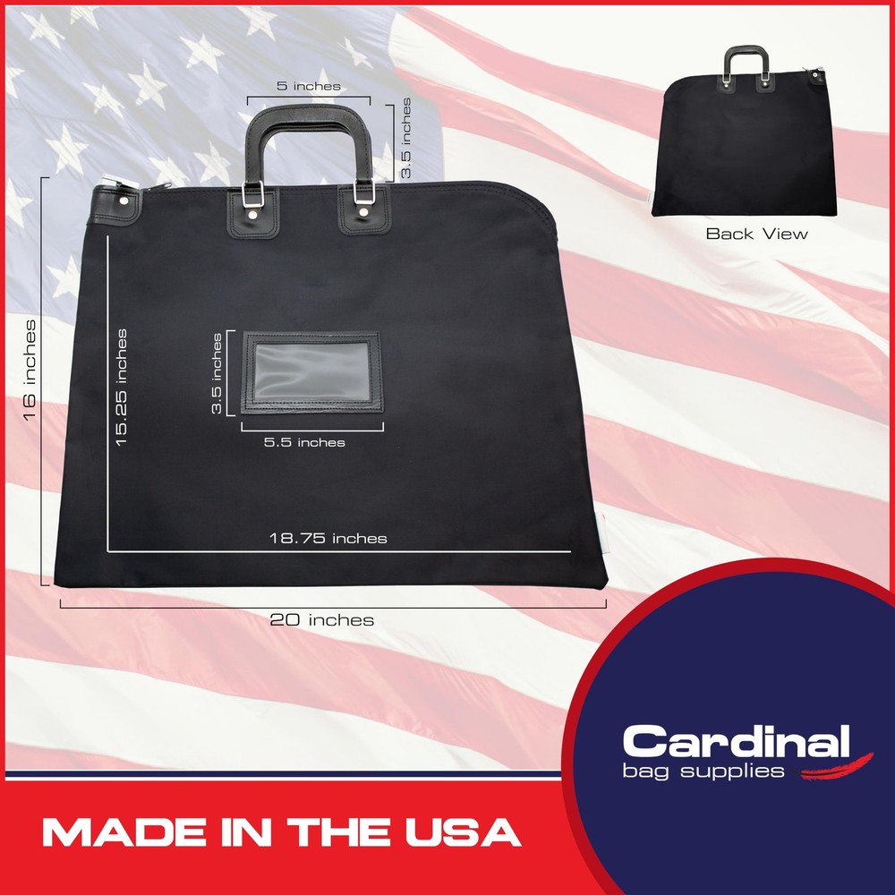 Large Locking Document Bag with Handles, Security Bag with Lock, HIPAA Compli