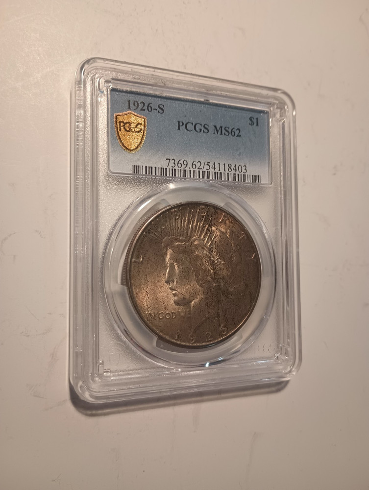 1926-S Peace Dollar $1 PCGS MS62 (Gold Shield)