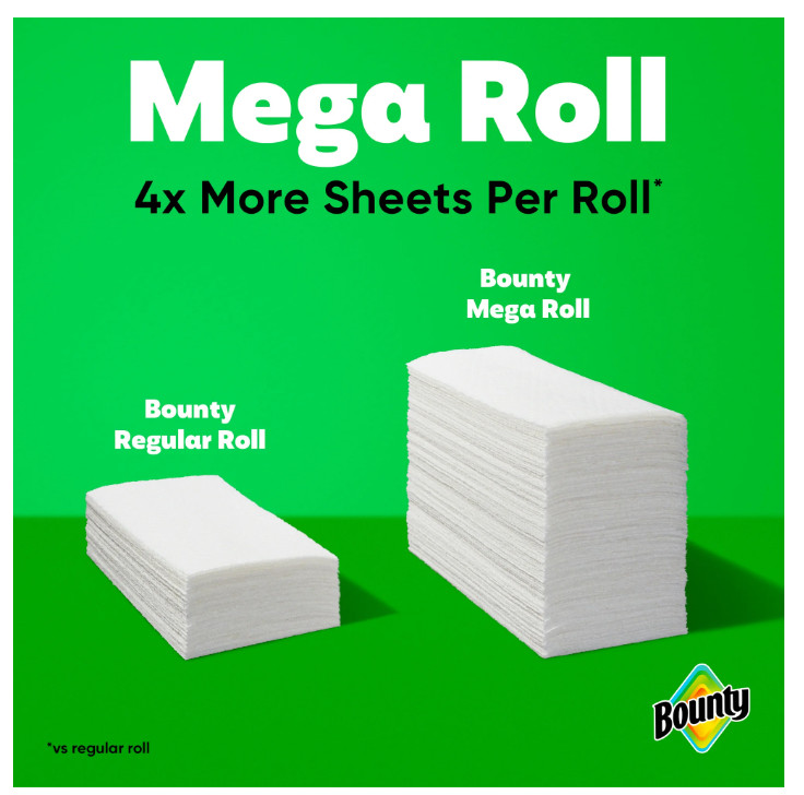 Select-A-Size White Paper Towels 6 Mega Rolls 164 Sheets Each