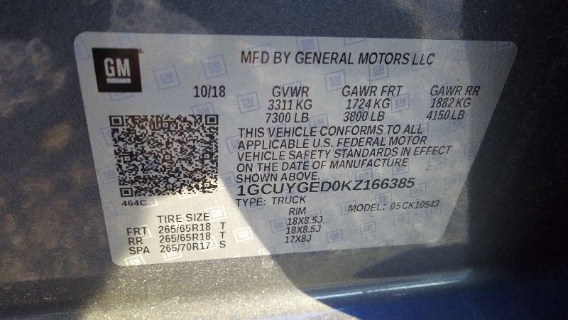 SILVERADO 1500 2019 Temperature Control 6615224