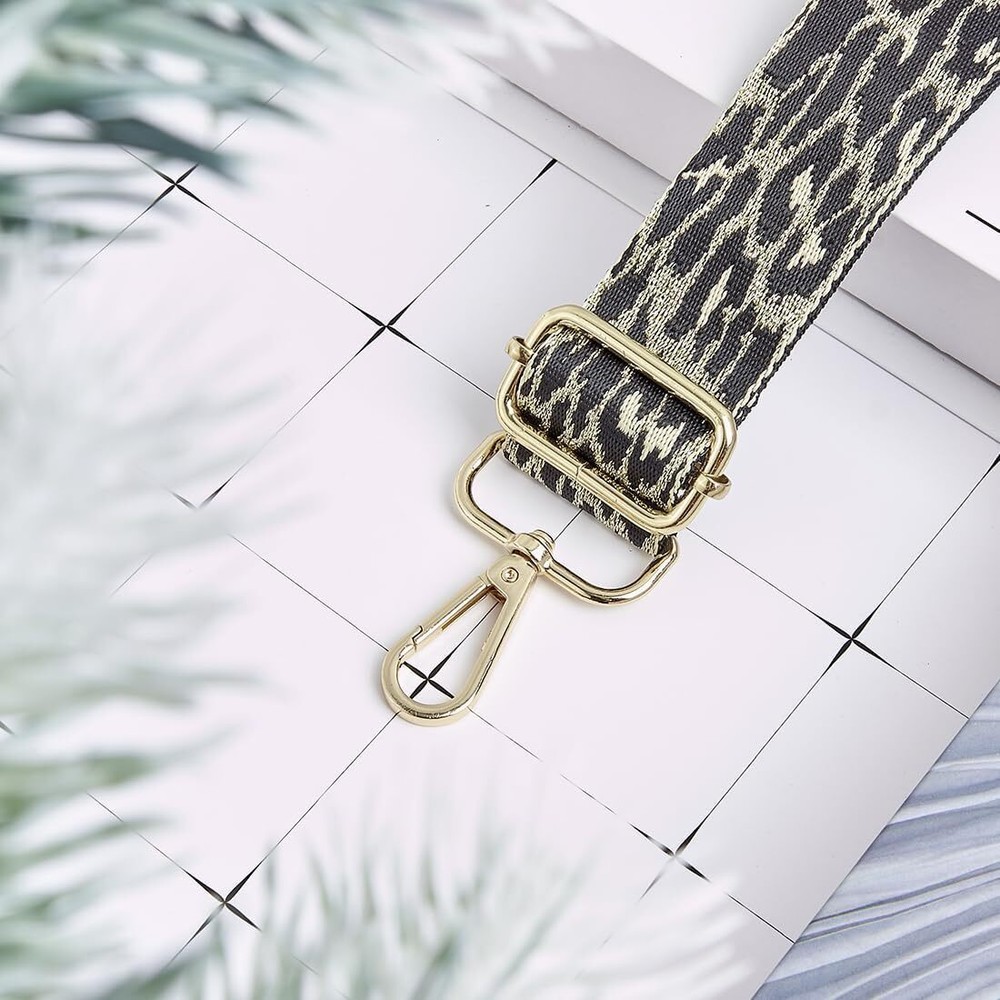 TANOSII Wide Purse Strap Adjustable Replacement Golden String Leopard