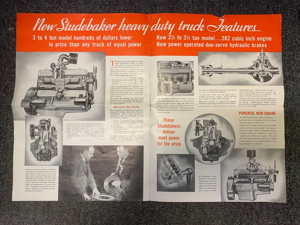 Vtg Studebaker Catalog Quality Trucks New Vehicle Features Chassis