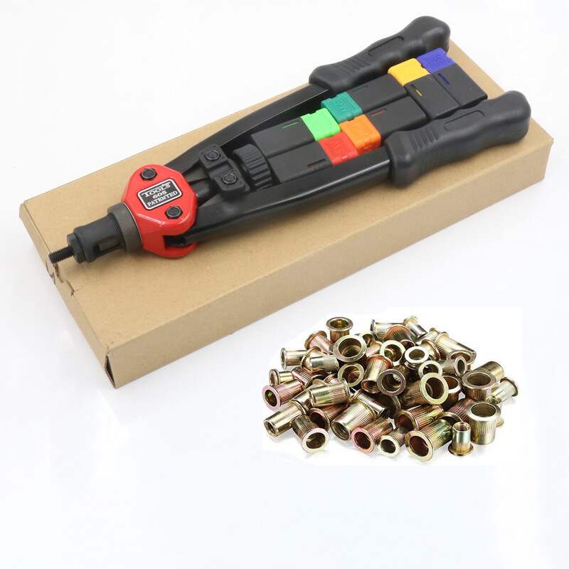 180PCs Rivet Gun Kit Rivnut Setting Tools Nut Setter Tool Hand Blind Riveter Gun