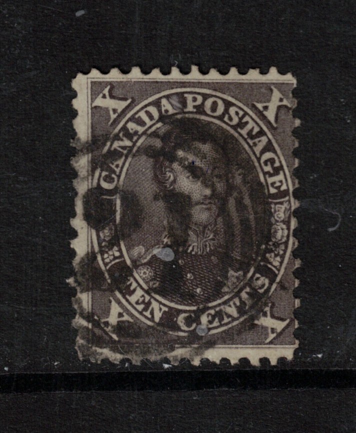 Canada #16 Used Fine With 4 Ring 21 Cancel Tiny Tear **With Certificate**