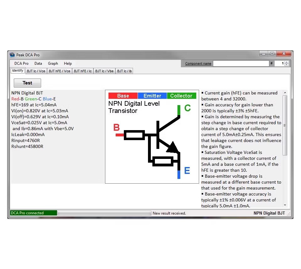 1pcs PEAK Electronic Component Tester DCA75 Component Analyzer