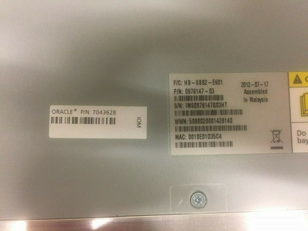 Sun Oracle 7043628 6Gbps SAS2 I/O Controller 097147-03