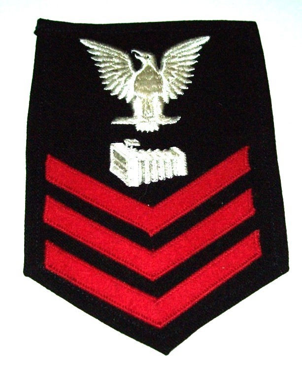 ORIGINAL WOOL GABARDINE WW2 NAVY PHOTOGRAPHER'S MATE 1st CLASS RATE PATCH