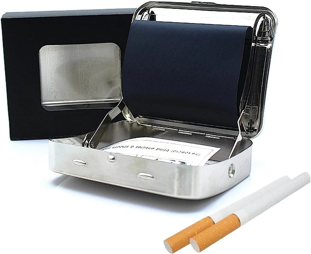 Rolling Machine Metal Automatic Cigarette Tobacco Roller Box Case & Storage Box