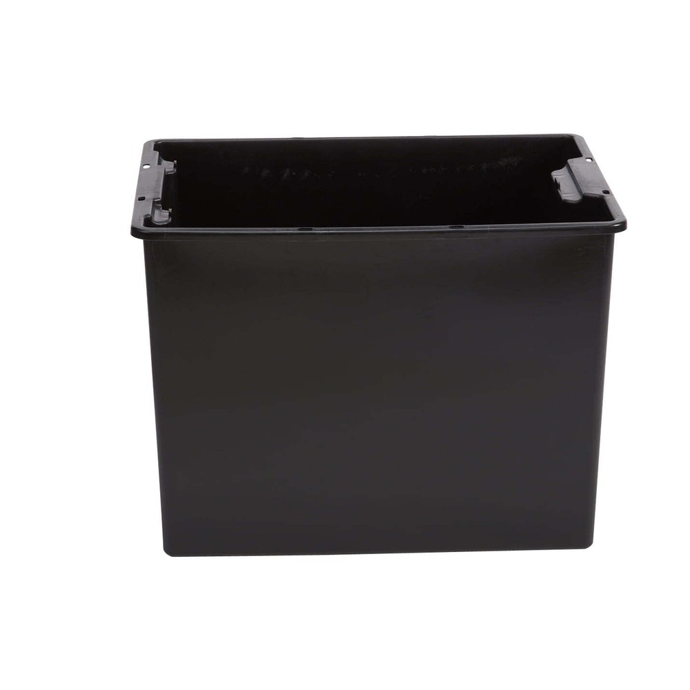 Garage Plastic Storage Bin Large Nesting Stacking, Black