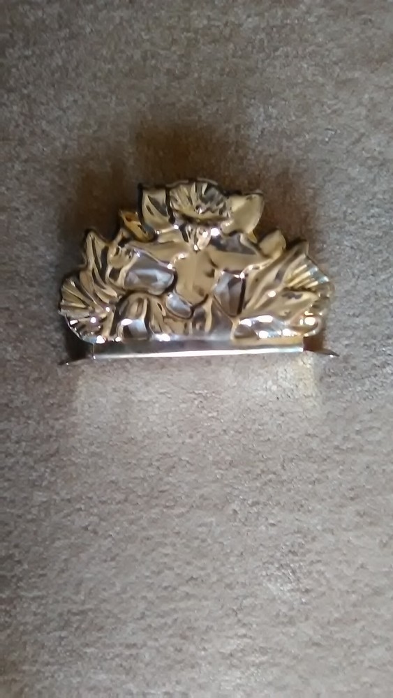 Silver plated letter holder beautiful design great gift stocking stuffer