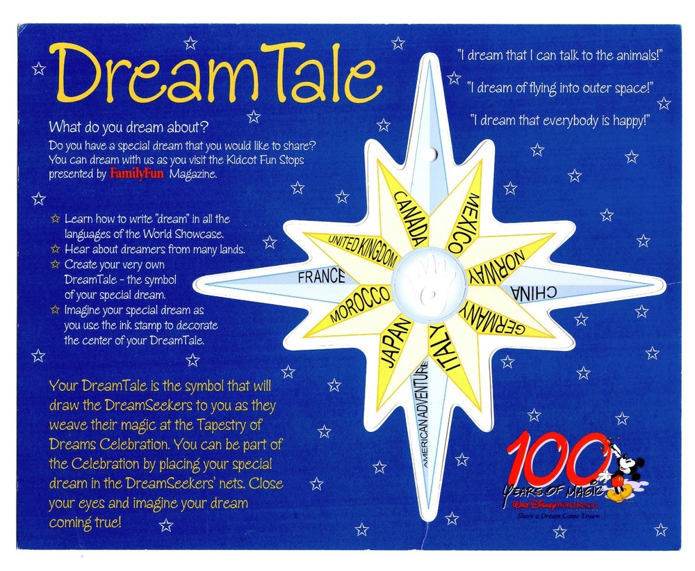 Disney Dream Tale Card