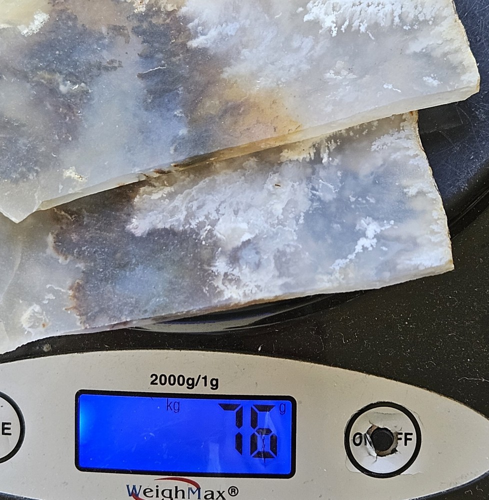 Nice Graveyard Plume Agate Lapidary Slabs 76 Grams