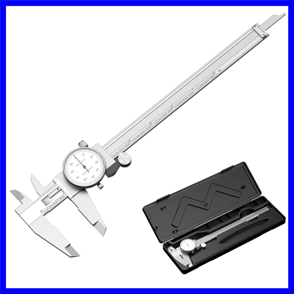 Dial Caliper Shockproof Dial Caliper Precision Caliper with Watch 0-9" Range,...