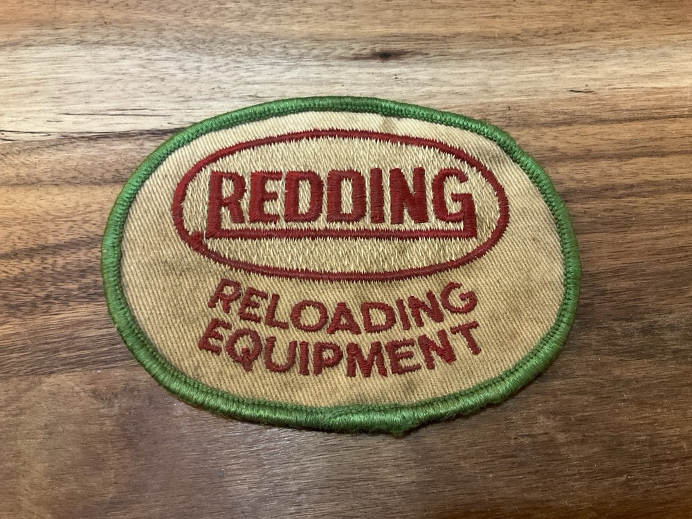 Vtg. Redding Brand Reloading Equipment Embroidered Patch