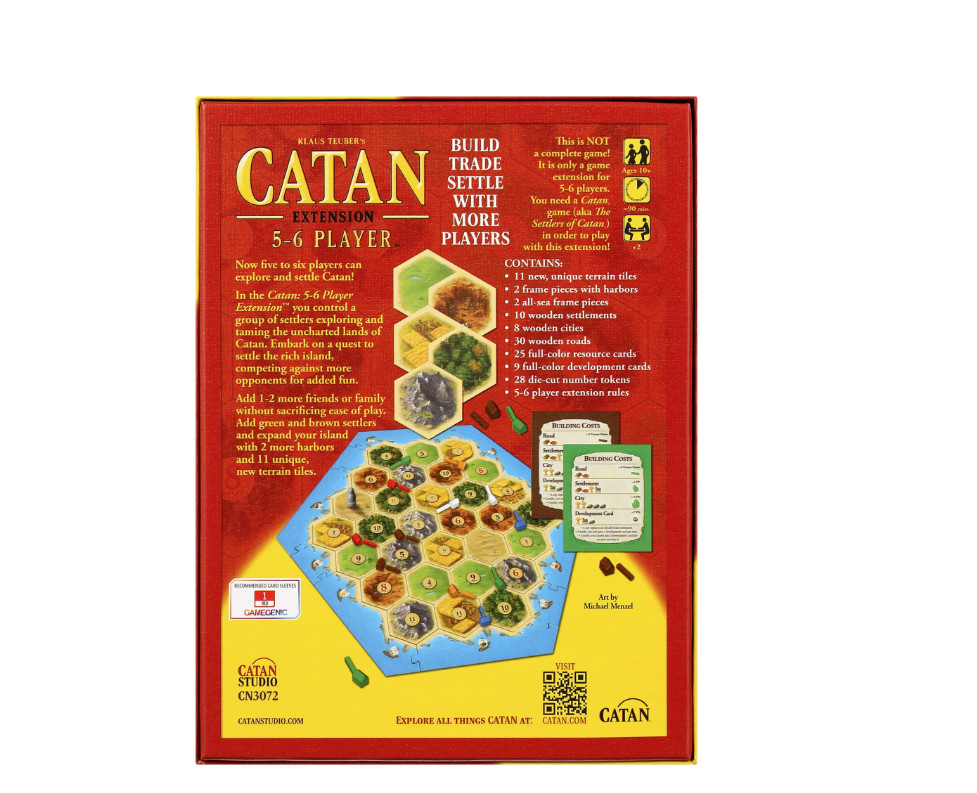 Catan 5-6 Player Extension Board Game, Strategy, Ages 10+, Asmodee